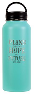 Stainless Steel Water Bottle: Plans to Give You a Hope and Future, Blue (Jer 29:11) Stainless Steel Water Bottle: Plans to Give You a Hope and Future, Blue (Jer 29:11)