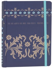 Journal W/Elastic Closure: Proverbs 31, Blue/Pale Yellow Journal W/Elastic Closure: Proverbs 31, Blue/Pale Yellow